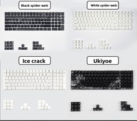 Teclas Zornher con Diseño de Telaraña, Tecnología IMD, Impresión Lateral, Retroiluminadas, Cubierta de Teclado Mecánico, PBT Duradero para Juegos