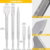 Ensemble de 17 forets et burins rotatifs SDS Plus, pointes en carbure YG8C, forets SDS Plus, ensemble de forets à maçonnerie pour béton