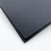 Petit MOQ, menus de restaurant à page unique, menus de café-bar en cuir avec couverture en cuir à coins fixés