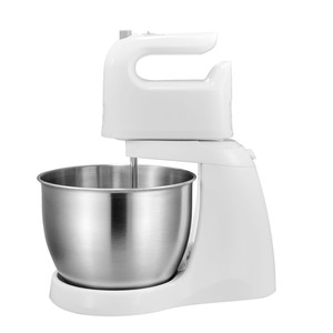 Batteur sur socle électrique 6683, 120W, bol en acier inoxydable, blanc, pour fouetter la crème et pétrir la pâte - Product Image 2