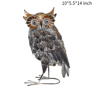 Sculpture de hibou en métal mignon élégante sur pied de haute qualité gris parfait pour la maison ou l'<span class=keywords><strong>extérieur</strong></span> ornement de <span class=keywords><strong>jardin</strong></span> idées cadeaux - Product Image 2