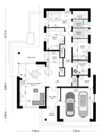 Villa de luxe en acier léger, conteneur, 140 m2, 3 chambres, une cuisine et un espace public, 1 étage avec garage pour voiture à vendre