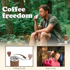 Vente d'usine - Moulin à café manuel portable de qualité supérieure en acier inoxydable avec meule en acier inoxydable - Product Image 6