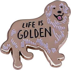 LA VIE EST DORÉE Broche <span class=keywords><strong>Golden</strong></span> <span class=keywords><strong>Retriever</strong></span> Pins Émail dur Insigne de collectionneur merveilleux pour les amoureux des chiens Cadeau de bijoux - Product Image 4