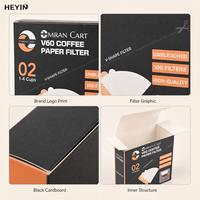 Abgewinkelter Deckel Faltbare Kartonbox Kaffeefilter V-Form Papier Individuelles Logo Vollfarbdruck Kartonverpackung Großhandel