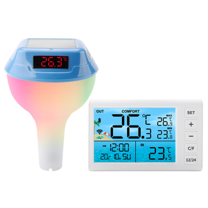 Thermomètre de piscine solaire sans fil 2025 amélioré, affichage LCD flottant, étanche IP68, alarme, portée 330 pieds, pour usage domestique - Product Image 3