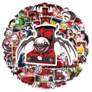 Juego de Horror <span class=keywords><strong>Choo</strong></span>, pegatinas de grafiti de <span class=keywords><strong>Charles</strong></span> para regalo, mesa, cuaderno, vinilo, pegatina de Spoof de Halloween, 50 Uds. - Product Image 5