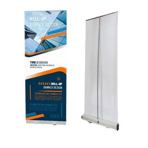 Aluminium portabel Alloy Roll-up Banner Display berdiri vertikal menyusut perekrutan Promosi membuka Poster acara iklan - Product Image 1