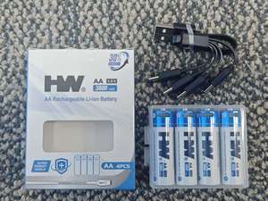 <span class=keywords><strong>Batterie</strong></span> agli Ioni di Litio Ricaricabili USB Type-C 4in1 AA <span class=keywords><strong>14500</strong></span> Pacco <span class=keywords><strong>Batterie</strong></span> 1.5V 3800mWh - Product Image 3