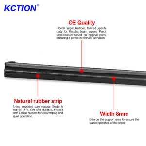 Recambio de limpiaparabrisas de goma natural Premium Kction-Ajuste exacto para limpiaparabrisas sin hueso <span class=keywords><strong>Honda</strong></span> Mitsuba Limpieza de larga duración y silenciosa - Product Image 2
