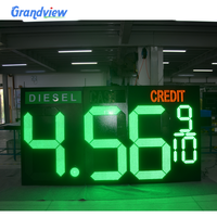 Panneau d'affichage des prix de l'essence LED pour station-service, totem numérique à 7 segments, boîtier métallique étanche, télécommande RF