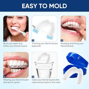 Protège-dents pour serrer les dents <span class=keywords><strong>la</strong></span> <span class=keywords><strong>nuit</strong></span>, protège-dents professionnels pour le meulage des dents avec étui d'hygiène - Product Image 3