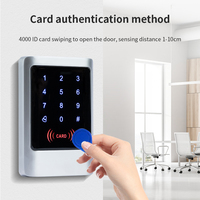 Panel de Control de Acceso Autónomo a Prueba de Agua, de Aleación de Zinc y ABS, con Pantalla Táctil, Códigos, Lector de Tarjetas RFID, 4000 Usuarios, 13.56MHz, 125kHz, Wiegand