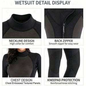 Traje de Neopreno Unisex de 3MM, Impermeable, con Cremallera Trasera, Manga Larga, Térmico, para Natación, Buceo Libre, Kayak, Agua Cálida - Product Image 3
