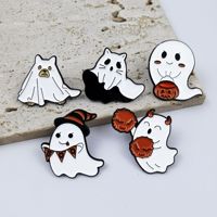 Cadeaux de Noël, mignonnes épingles en émail personnalisées en forme de fantôme Jack-o'-lantern, décoration d'Halloween, épingles à revers en métal