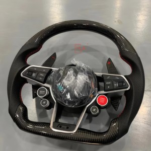 สำหรับ Audi R8 TT Mk2 Mk3 B8 <span class=keywords><strong>RS</strong></span> TTS ttrs RS3 RS6 RS4 RS7 RS5 Q3 A3 D3 A4 Q7 A5 C6 A7 A8 A1 Q5พวงมาลัยรถยนต์คาร์บอนไฟเบอร์ - Product Image 3