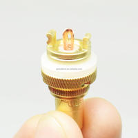 Connecteur de châssis femelle RCA en cuivre doré, prise audio pour amplificateur phono
