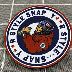 Parches de Tela Personalizados con Diseño de <span class=keywords><strong>Gorila</strong></span> Estilo Hiphop, Impresos por Sublimación, para Gorras y Prendas - Product Image 1