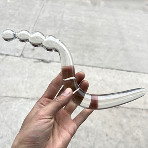 Grand Dildo en Verre, Perles Anales en Cristal, Plug Anal, Baguette de Plaisir Sexuel, Baguette Yoni en Verre, Pénis, Jouet Sexuel Adulte - Product Image 2