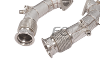Collecteur d'échappement sport en acier inoxydable pour Audi R8 5.2V10 2020+ avec couvercle d'isolation thermique pour une performance améliorée