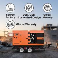 Industrial Mobile Trailer Mounted 100kw Diesel Generator Set 125kva 480V ATS 8-10 Hours Fuel Tank Water Cooling Emergency Rental