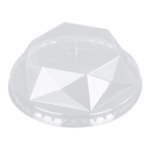 Tapa para Vaso PET de 90 mm de Diámetro, Desechable, Transparente, Engrosada, para Té con Leche, Café, Jugo, Redonda, Capacidad de 601-700 ml - Product Image 2