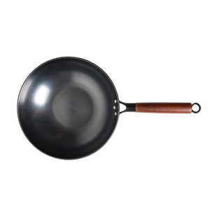 Grand Wok <span class=keywords><strong>Chinois</strong></span> Traditionnel Technologie de Nitruration 30cm Wok en Acier <span class=keywords><strong>au</strong></span> Carbone - Product Image 3