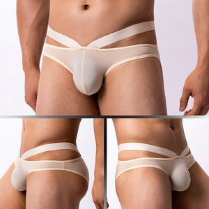 Calzoncillos de Seda de Hielo para Hombre, Sexy, Finos, de Cintura Baja, Transpirables, Suaves, Transparentes, Cómodos, Ropa Interior Masculina Tipo Triángulo - Product Image 3