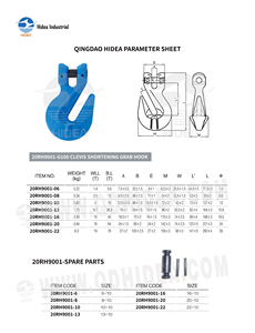 HIDEA üreticisi endüstriyel kaldırma kancası yüksek dövme ağır G100 20RH9001 Clevis kısaltma kapmak kanca - Product Image 6