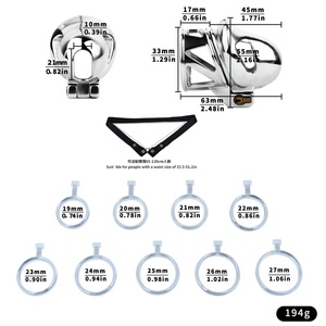 FRRK-339A Dispositivo de Castidad Premium de Acero Inoxidable para Glándulas, Jaula para Pene con Anillo de Castidad Invisible de 9 Tamaños, Juguetes Eróticos Fetichistas para Adultos BDSM - Product Image 6