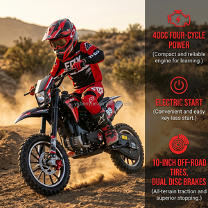 Nouvelle mini moto tout-terrain monocylindre 4 temps avec chaîne, couleur vert-fer noir, pour la course d'aventure, design compact pour les petites balades - Product Image 2