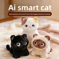 Robot Compagnon Émotionnel IA Transfrontalier Miao Xingren, Jouet Chat Calico Électronique, Animal de Compagnie Virtuel, Cadeau pour Enfants, Matériau Polyester PP