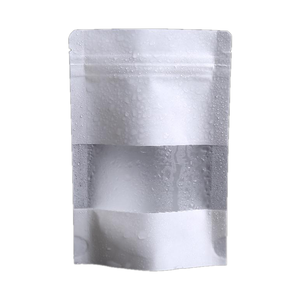 White water proof paper seed paper zip bag kraft paper pouch 1kg