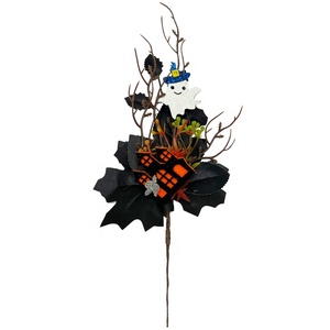 Decorazioni di Halloween piante artificiali foglia d'acero nero bacca <span class=keywords><strong>zucca</strong></span> pick per la decorazione dell'interno <span class=keywords><strong>della</strong></span> casa di Halloween - Product Image 2