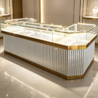 Vitrine d'exposition pour bijoux, présentoir en aluminium avec éclairage LED, présentoir pour montres et bijoux, stand d'exposition pour magasin de détail, salle d'exposition