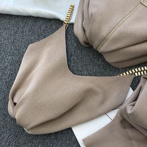 Conjunto de Roupas de Outono Inverno para Mulheres, Suéteres de Tricô, Colete, Conjunto de Três Peças para Mulheres - Product Image 5