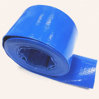 Tuyau d'irrigation agricole flexible en PVC bleu de grand diamètre de 12 pouces, tuyau de décharge plat en PVC, léger