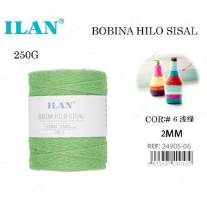 Bobina di Filo Sisal 2mm Verde Chiaro 250G per Decorazioni e Artigianato - Product Image 1
