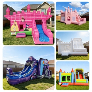 Jump House <b>Inflatable</b> <b>Bouncer</b> pink Bounce House <b>Inflatable</b> Small Jumping Castle for Kids Indoor Jumping Castle for Kids - Product Image 6