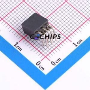 HX PM2.0-2x3P WC H6.35 Pin Socket Bent Lead Through Hole,P=2mm Connector 2x3P 2mm 2mm Square Hole - Product Image 2
