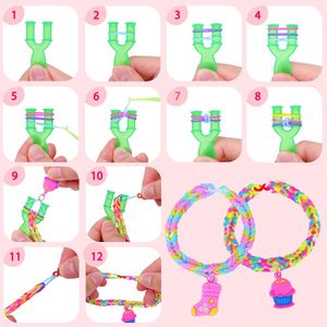 <span class=keywords><strong>Kit</strong></span> de fabrication de bracelets en élastiques DIY 2700+ pièces, 32 couleurs arc-en-ciel, avec perles et breloques, <span class=keywords><strong>kit</strong></span> de démarrage pour la création de bijoux pour enfants - Product Image 6