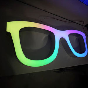 Accesorios de luz delantera de tienda óptica, decoración de gafas grandes, escaparate, borde de aluminio, colgante acrílico, colorido y llamativo - Product Image 3