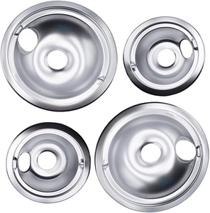 WB31M15 WB31M16 Bandeja de goteo de cromo de rango eléctrico de <span class=keywords><strong>4</strong></span> piezas para piezas de quemador de <span class=keywords><strong>gas</strong></span> - Product Image 1