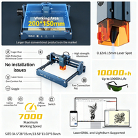 La petite machine de gravure laser portable en métal WAINLUX X2 peut être utilisée pour imprimer des étiquettes, graver du métal