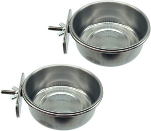 ตะกร้าแขวนสแตนเลสสำหรับนก ถ้วยอาหารนก ถ้วยน้ำนก จานอาหารนก ที่ให้อาหารนก - Product Image 1