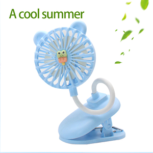 Ventilateur portable miniature mignon de dessin animé, ventilateur flexible et frais, petit ventilateur de bureau à clip, ventilateur rechargeable par USB - Product Image 2