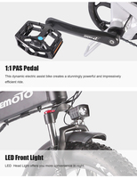 Vélo électrique pliable à suspension intégrale, longue autonomie, 48V 13Ah, pneus larges de 20 pouces, rapide, portable, pour adultes, en stock aux États-Unis