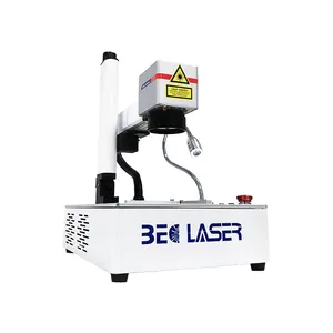 Raycus mesin tanda ukir laser serat pintar mini 20w 30w portabel untuk kartu kredit logam dan tanda Cincin