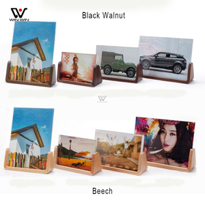 Logo personalizzato regalo di laurea di compleanno artigianato in legno supporto per Stent a forma di U supporto per foto in legno - Product Image 4