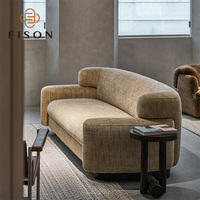 Canapé modulaire pour salon d'hôtel, canapé bas à accoudoirs, canapé droit moderne en tissu 3 places pour appartement